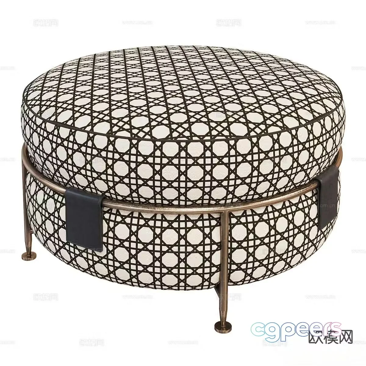 Sicis Italian footrest sofa stool 3d model