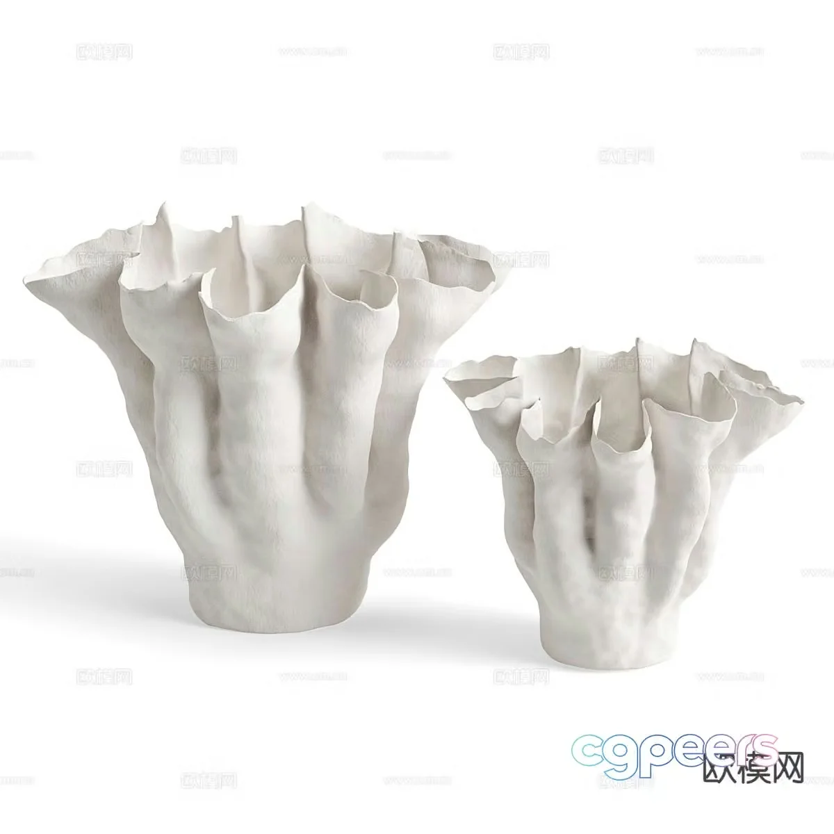 Art vase ceramic ornaments 3d model