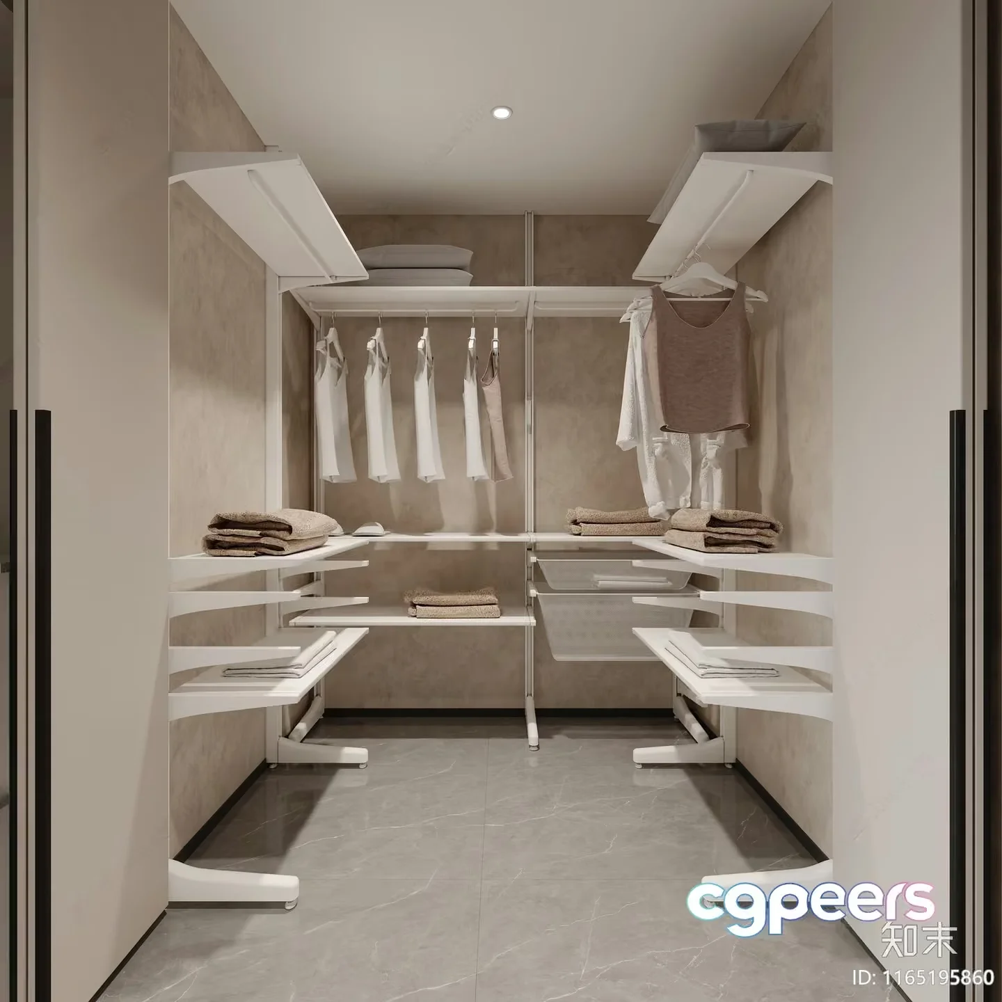 Modern Walk-In Closet 3D Model – 7388 – CORONA Render