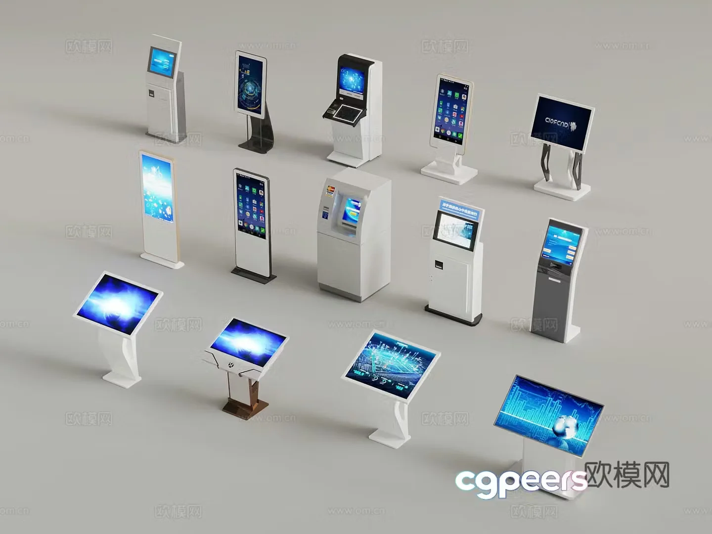 ATM machine modern query machine number picking machine registration machine ticket picking machine 3D model