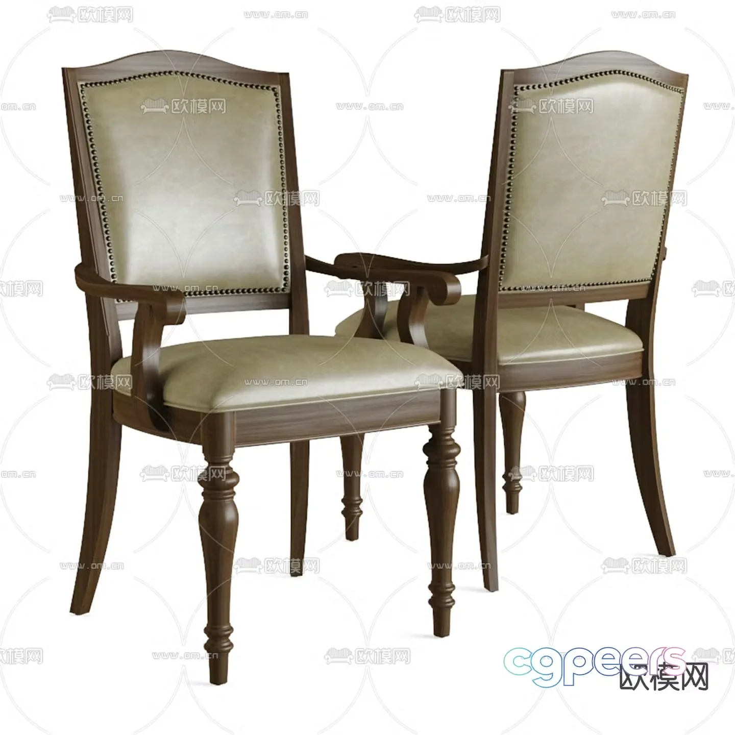 Wayfair Rheems Leather Chair Dining Chair 3d model