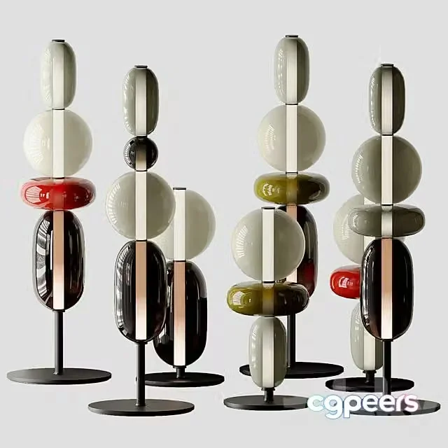 3ds Max Free – PEBBLES FLOOR LIGHT from Bomma