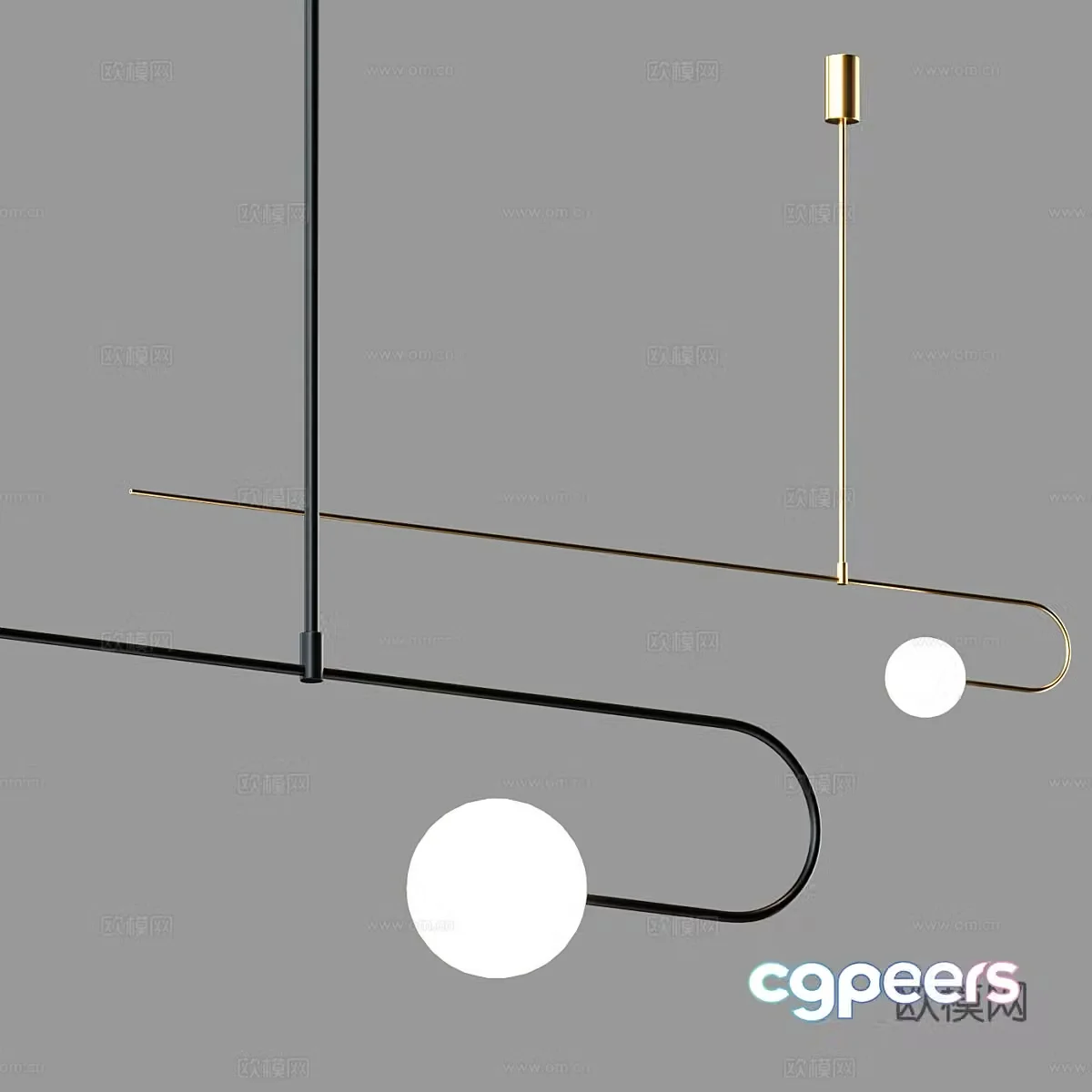 Modern simple chandelier chandelier simple chandelier restaurant chandelier lamp 3d model