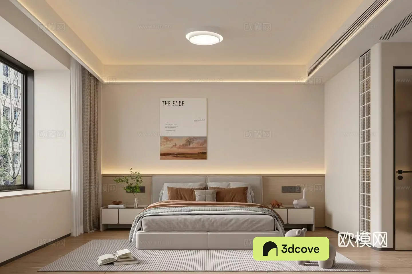 Modern master bedroom