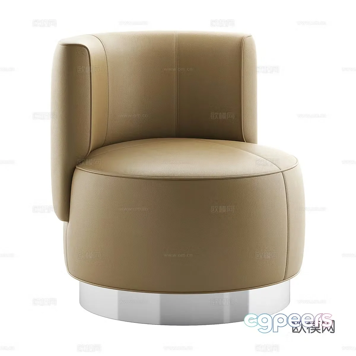 Modern Italian leather armchair 3d model