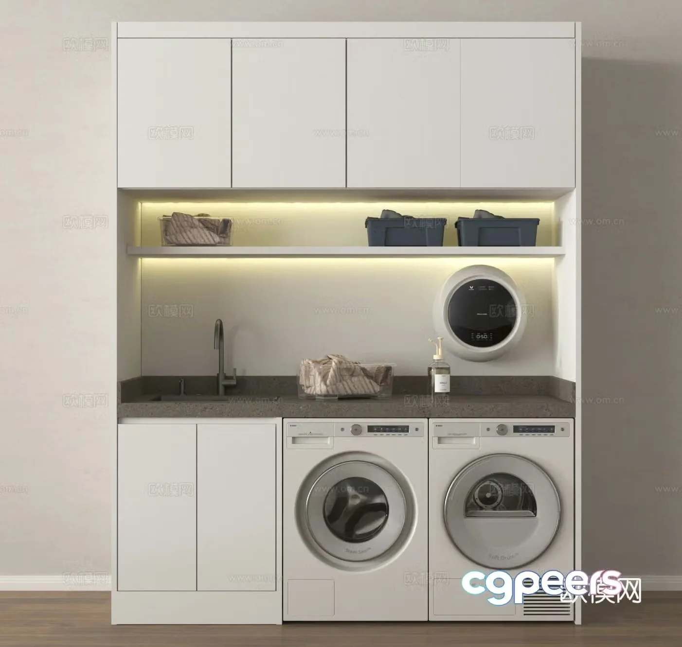 Washing cabinet 3d model