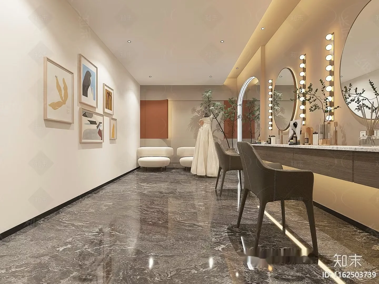 A Modern Makeup Room 3D Model – 12456 – VRAY Render