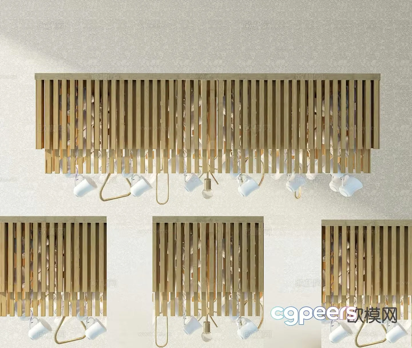 Light luxury chandelier creative chandelier 3d model