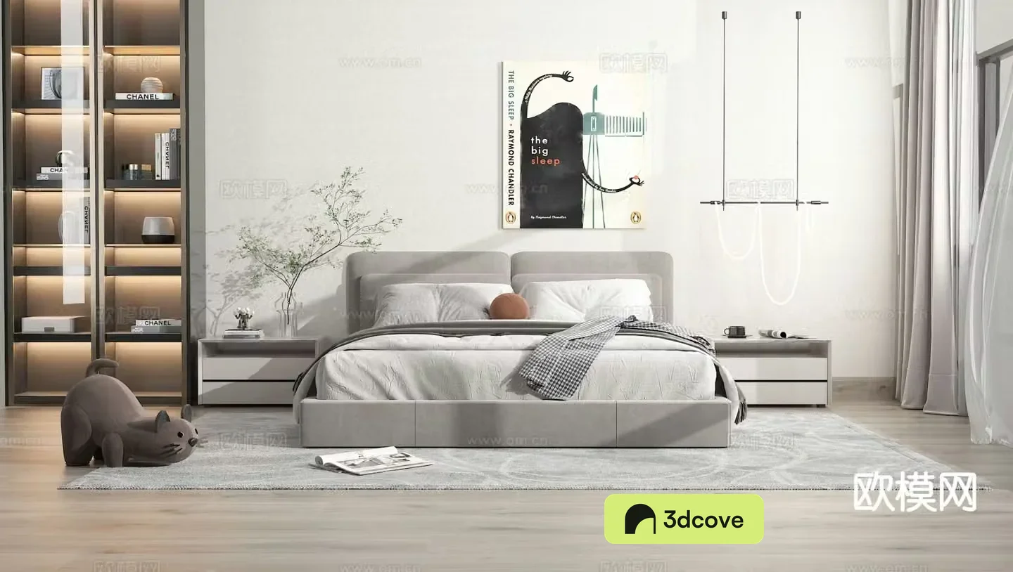 Modern double bed