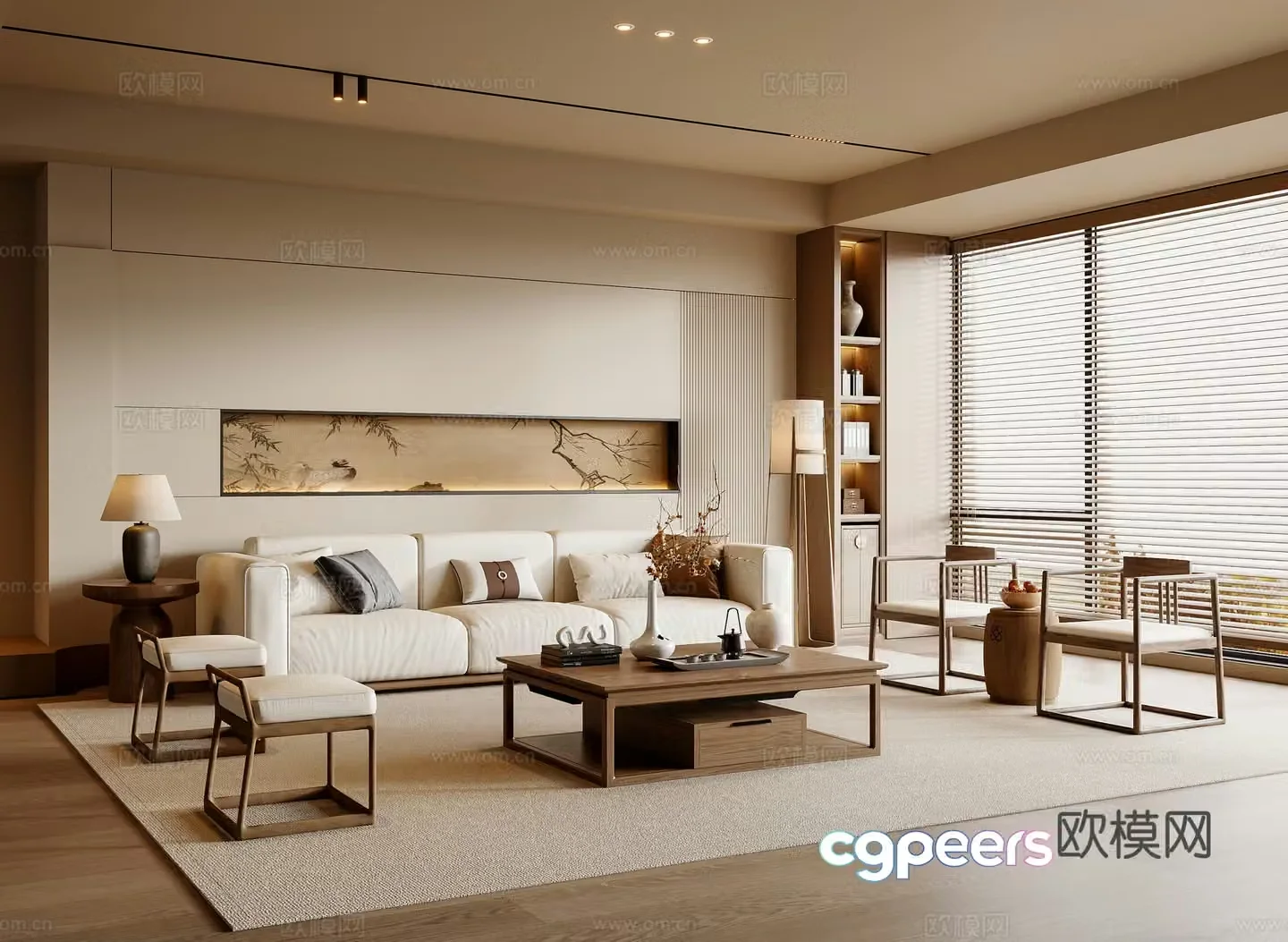 New Chinese living room 3D model