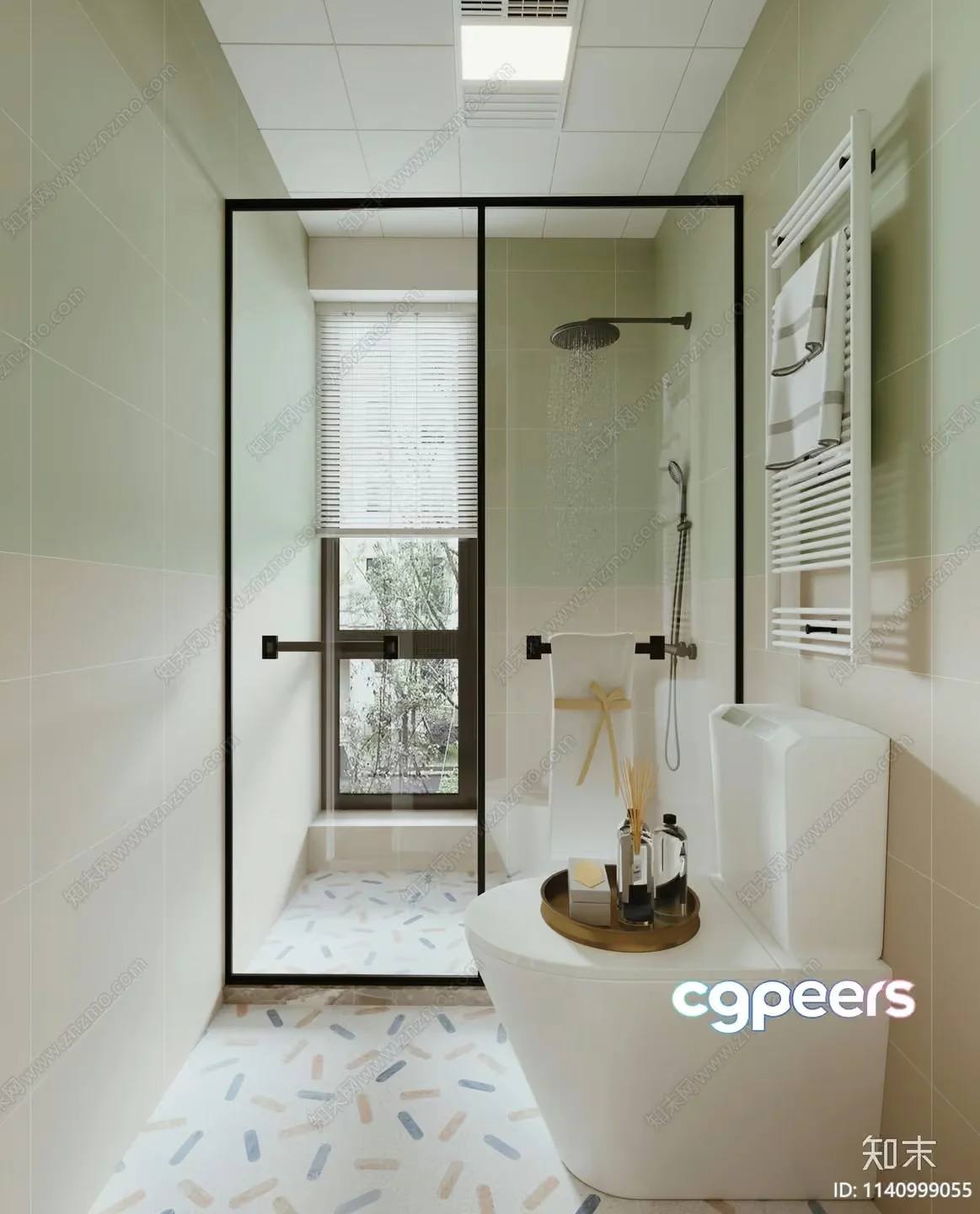 A Modern Bathroom 3D Model – 7304 – VRAY Render