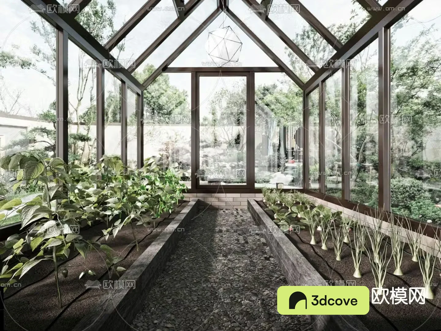 Greenhouse vegetable garden indoor vegetable patch glass room sun room