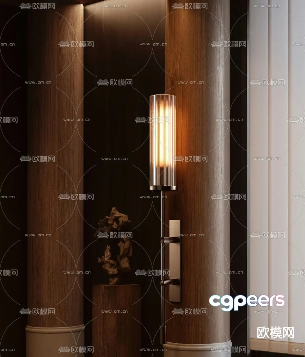 New Chinese style wall lamp 3d model