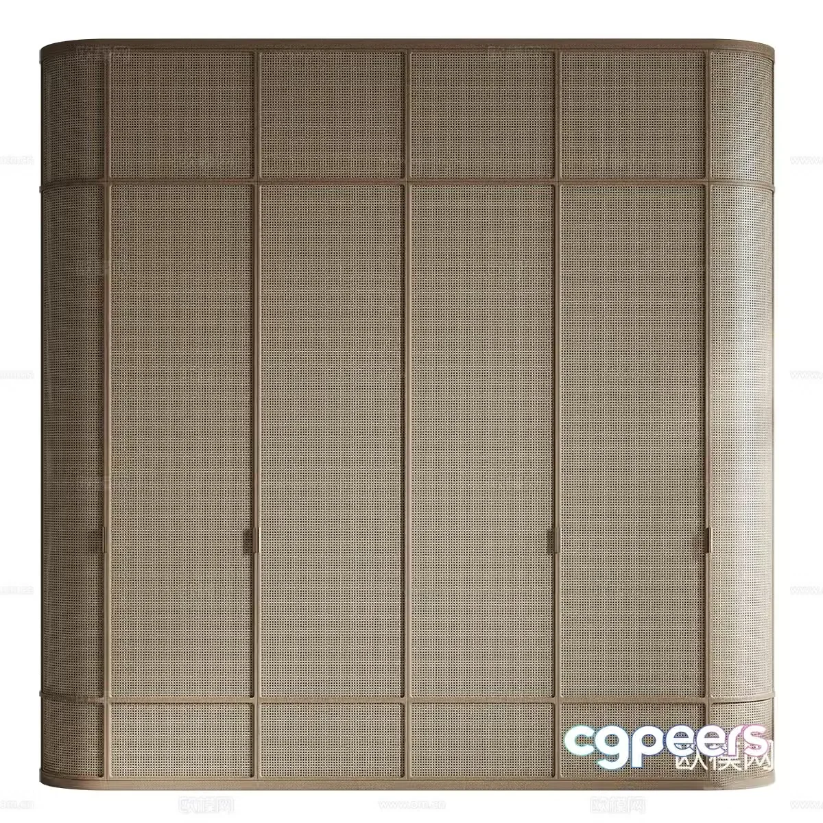 New Chinese style Wasabi door wardrobe 3D model