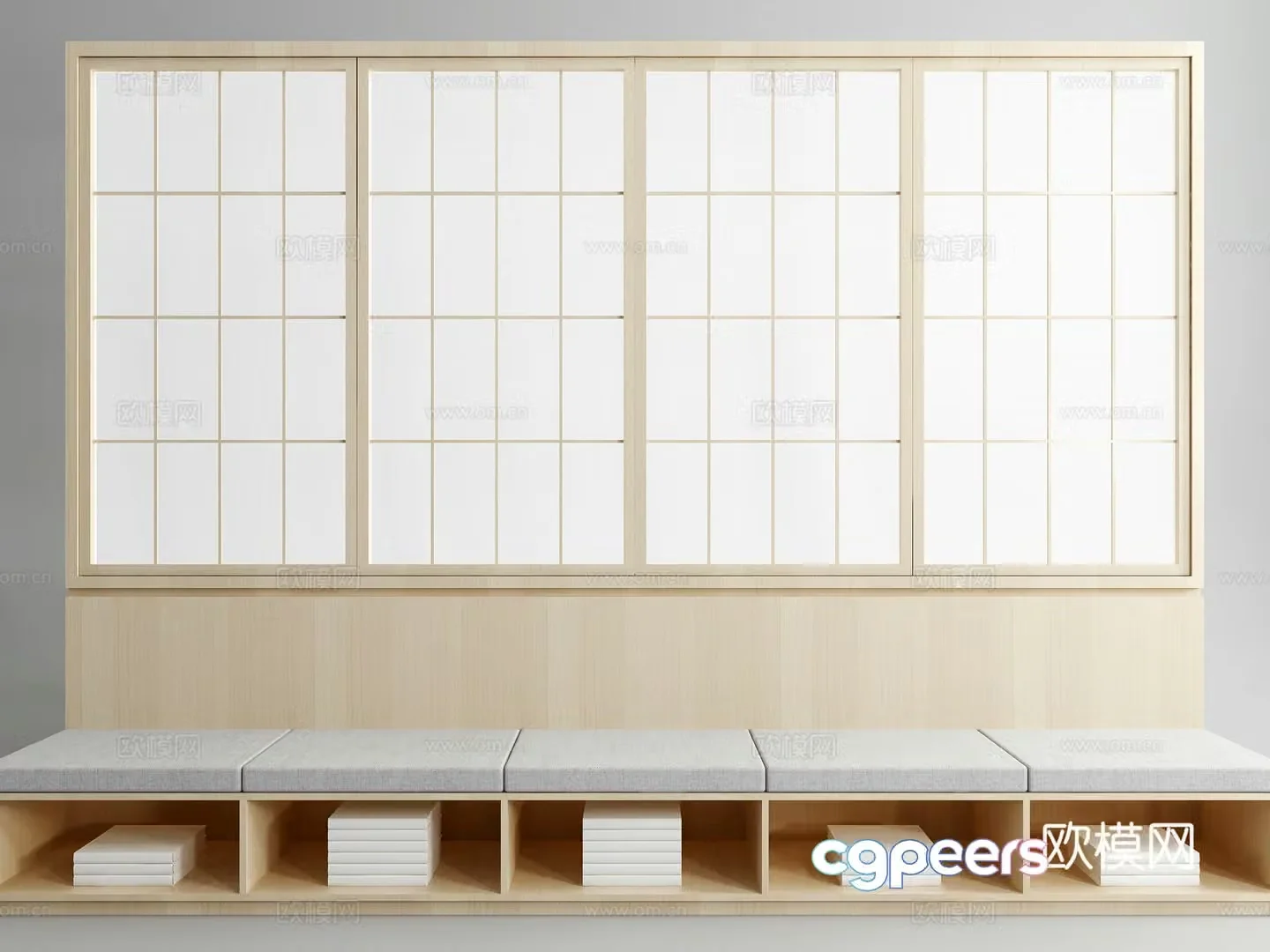 Modern card decorative partition 3d model