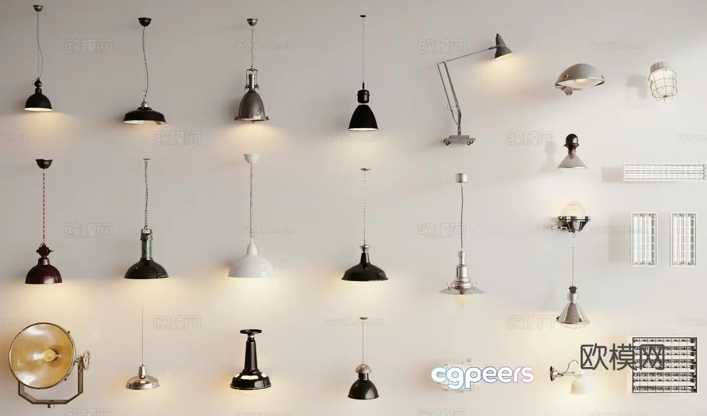 Industrial retro chandeliers nostalgic wall lamps restaurant chandeliers barbecue shop chandeliers metal chandeliers lamps 3d model