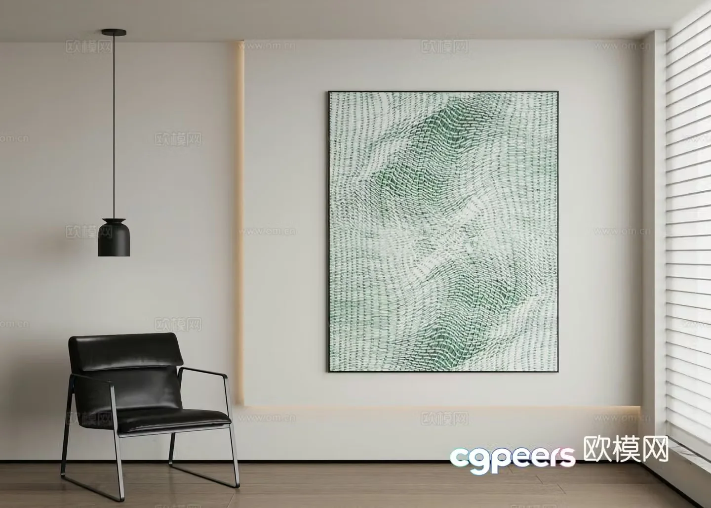 Modern decorative painting 3d model