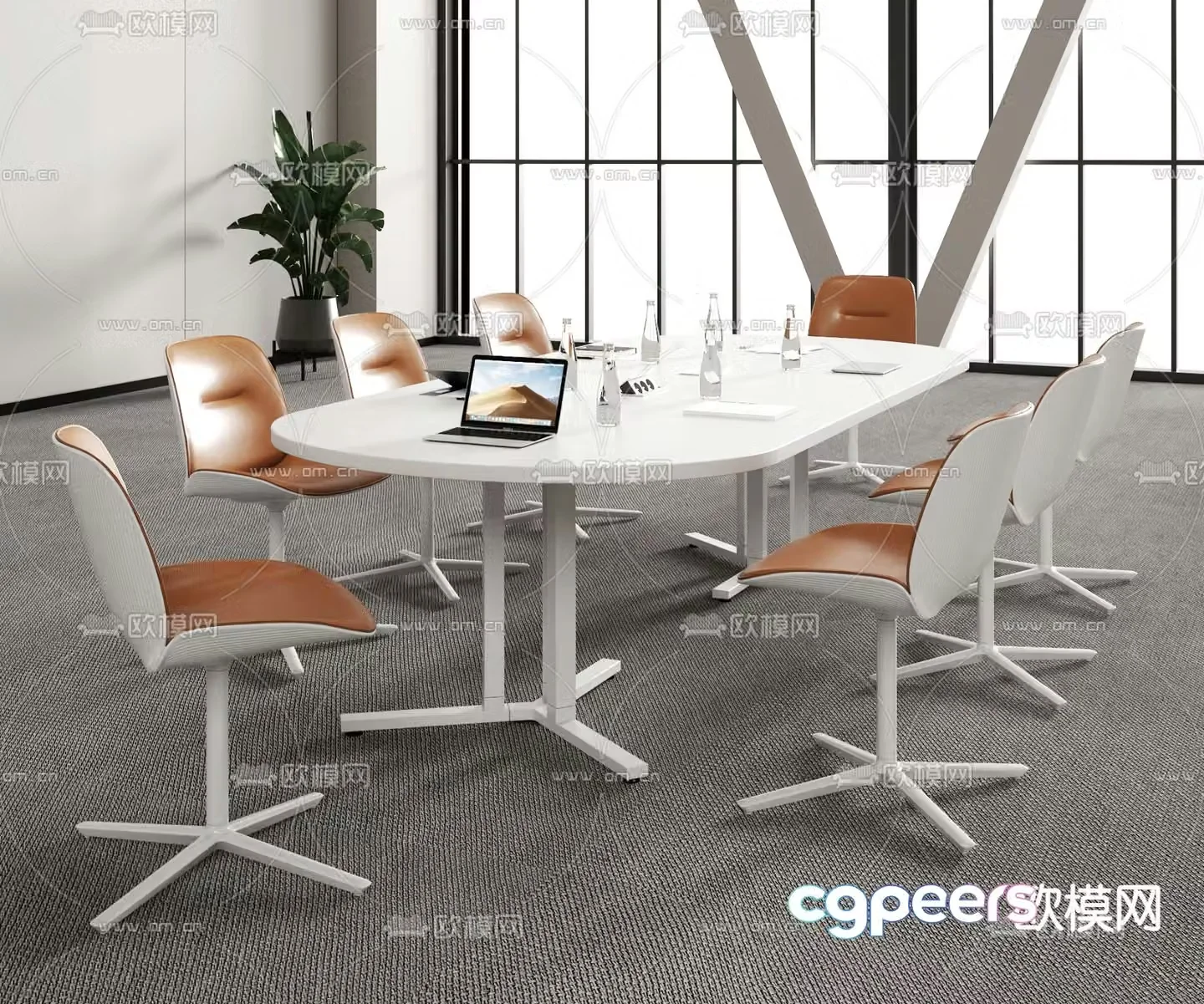 Modern conference table conference table 3d model