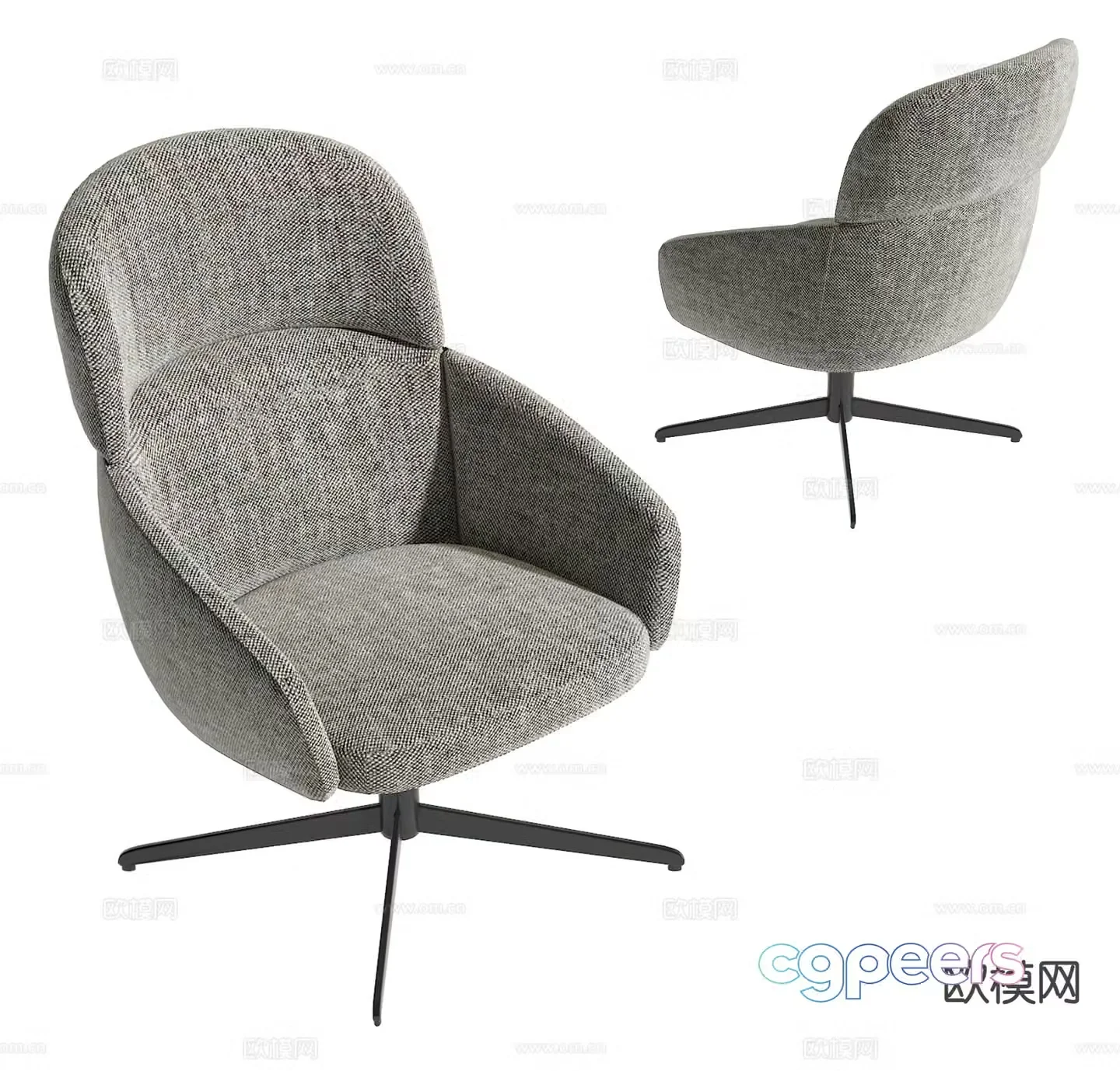Minotti modern single sofa 3d model