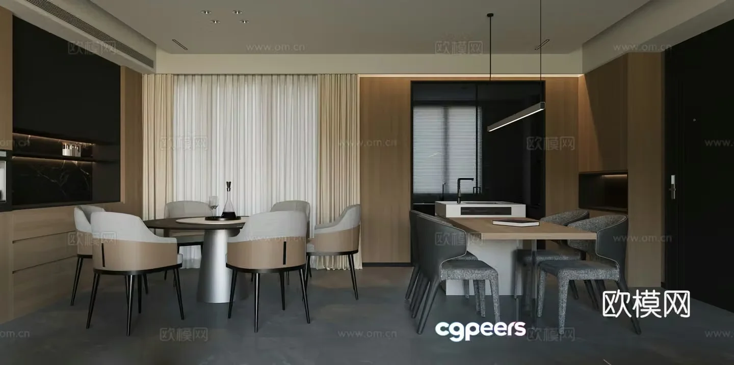 Modern restaurant 3d model