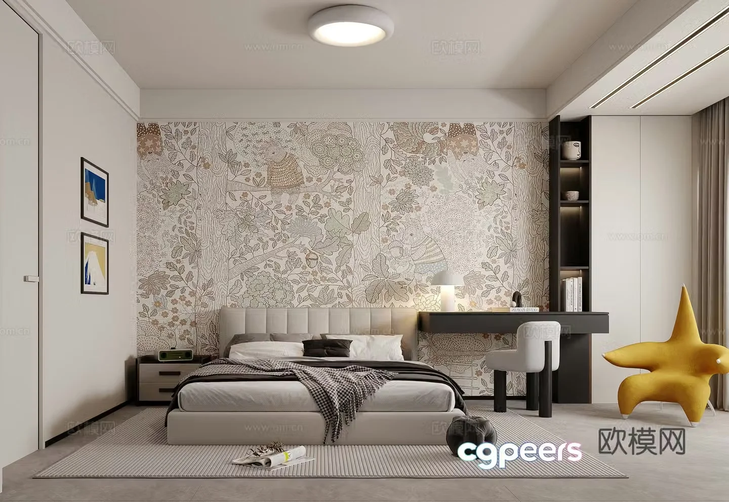 Modern minimalist children’s room 3d model