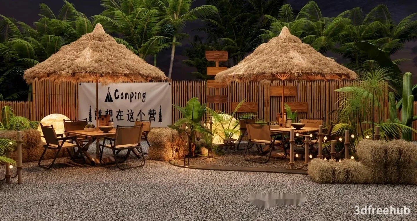 Cozy Camping Scene 3D Model – 23489 – VRAY Render