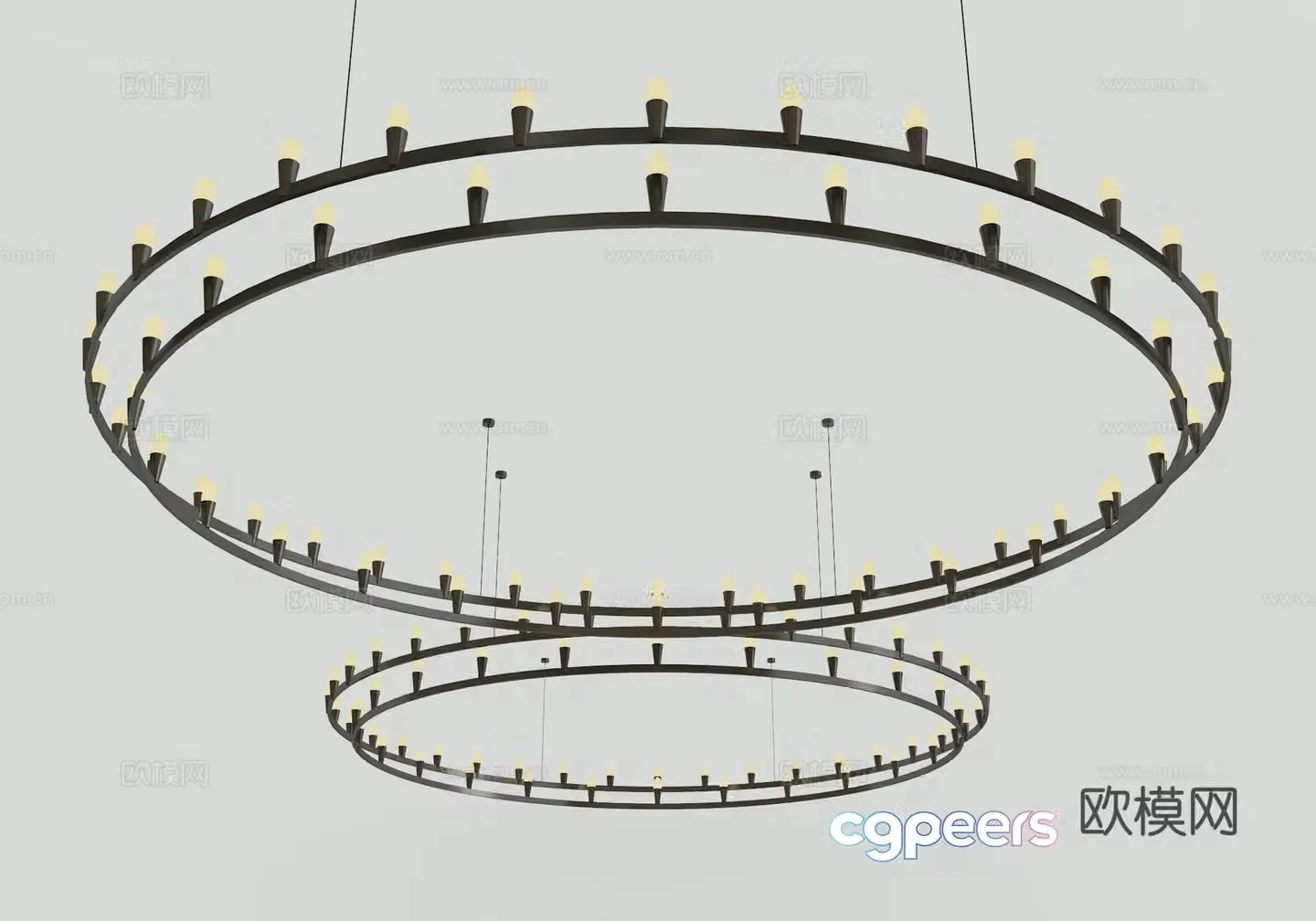 Modern chandelier 3d model