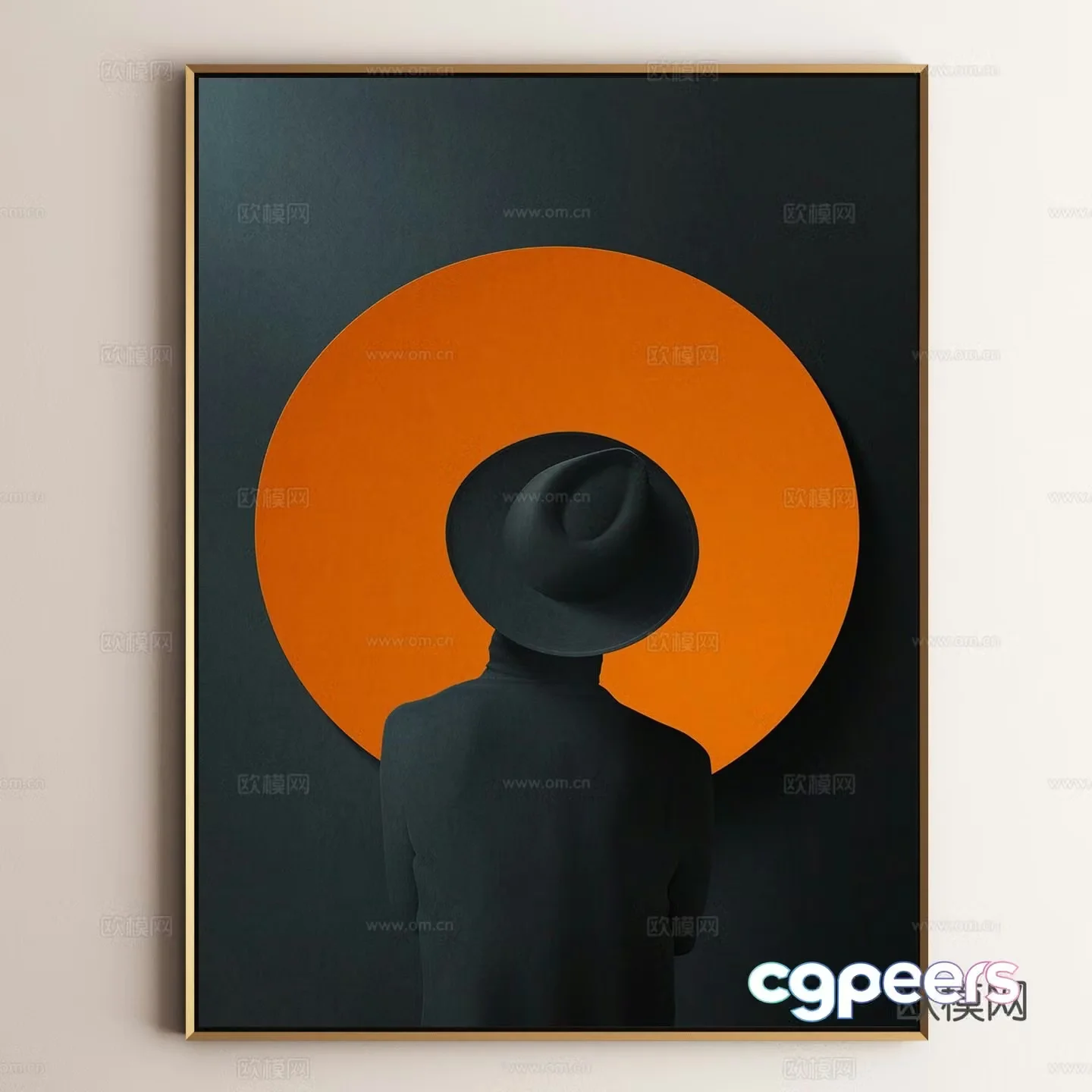 Modern decorative painting combination 3D model