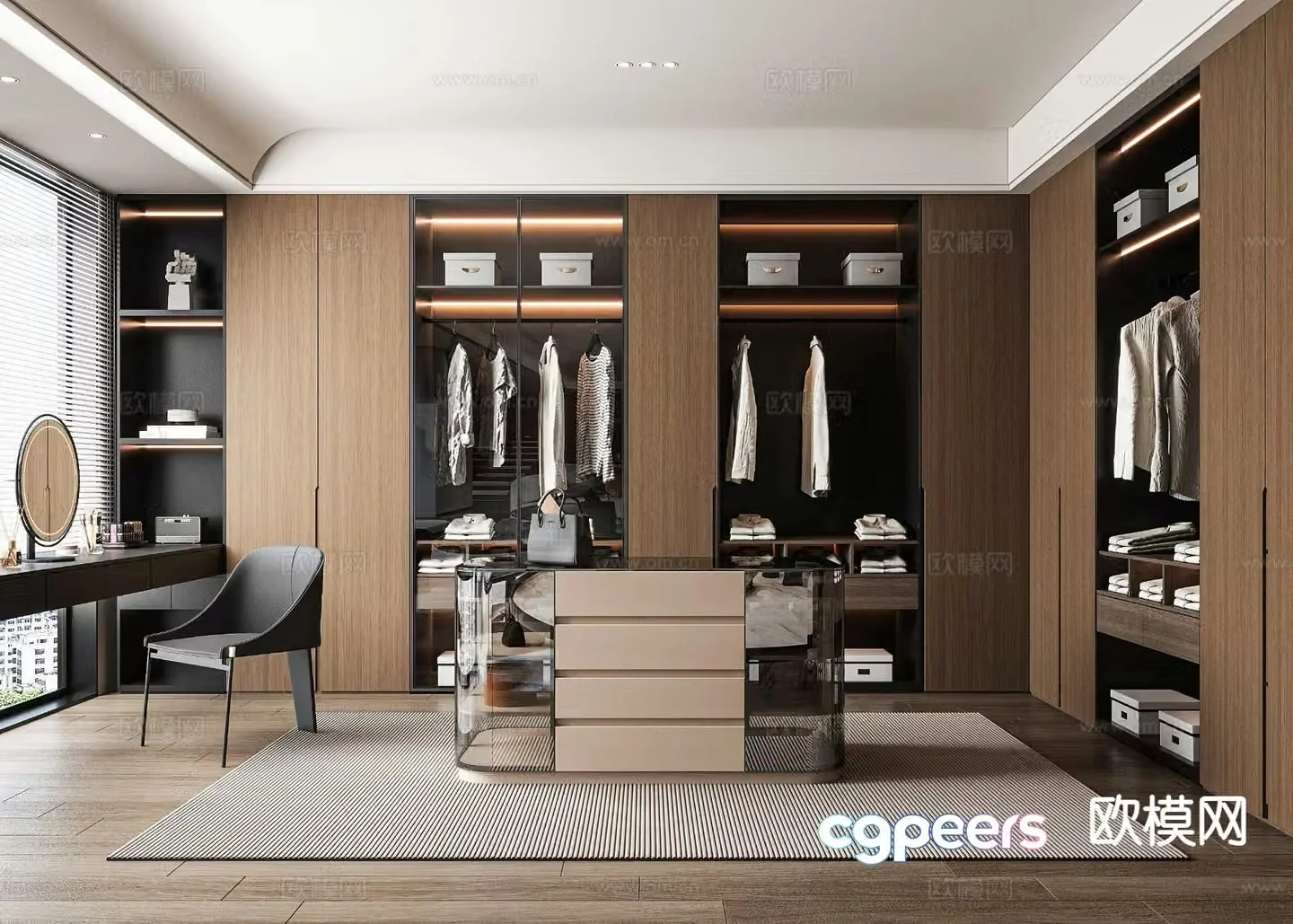 Modern cloakroom 3d model