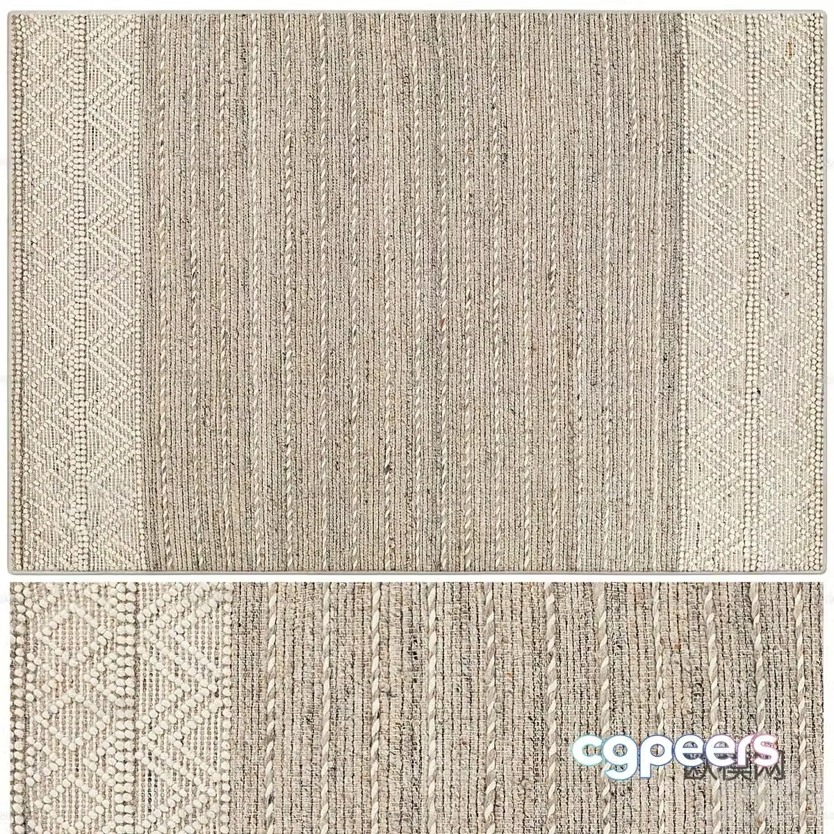 New Chinese style Wasabi hand-woven carpet 3D model