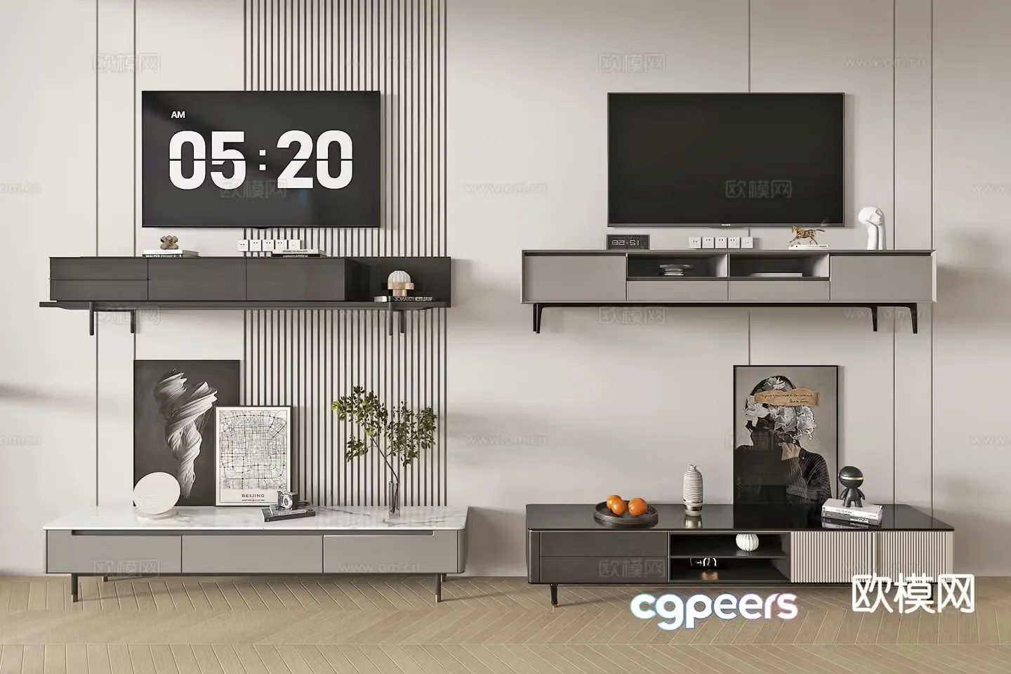 Modern TV cabinet 3d model