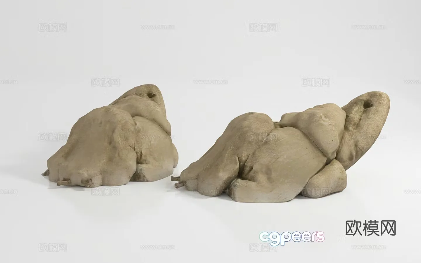 Strange stones shape stones stones outdoor landscape city park beautiful decoration game 3d model