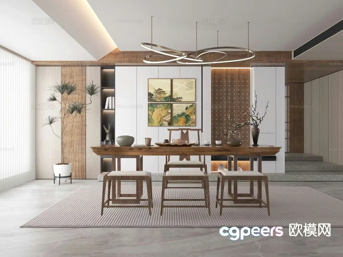 New Chinese tea room 3d model