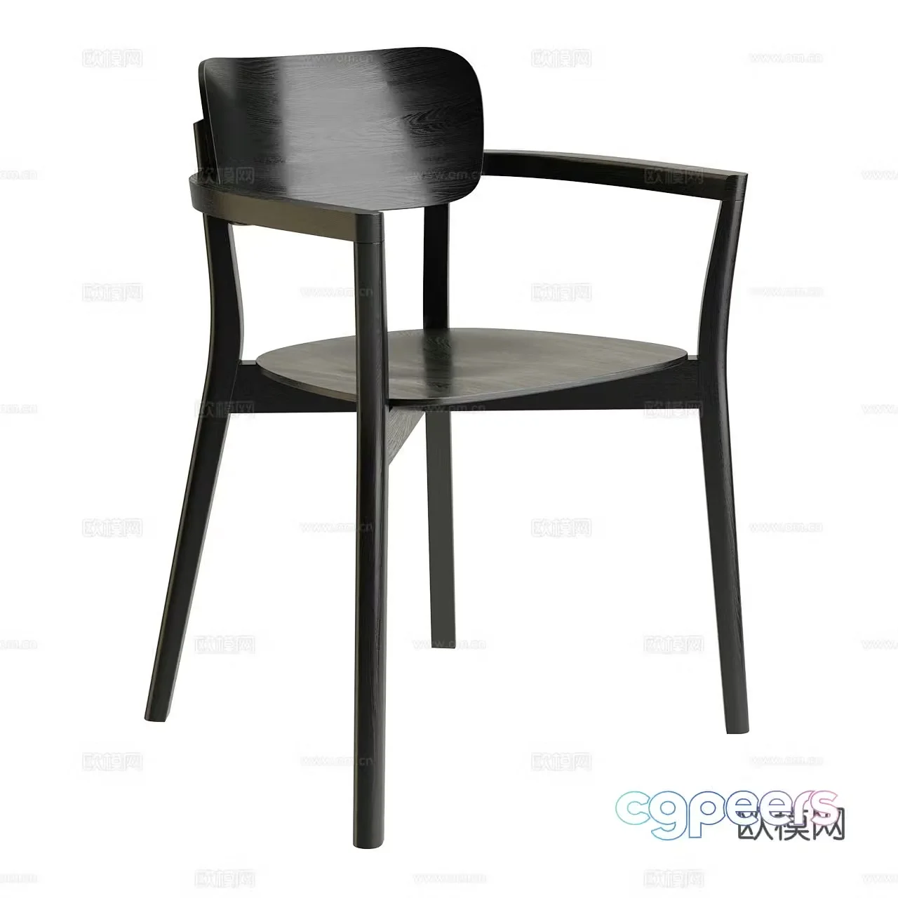 Horgenglarus Classic Single Chair Solid Wood Single Chair Dining Chair Armchair 3D Model