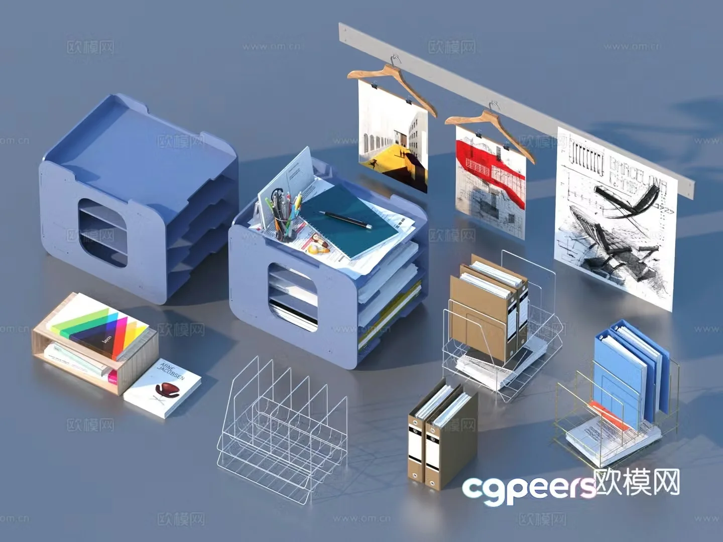 Folder office supplies 3d model