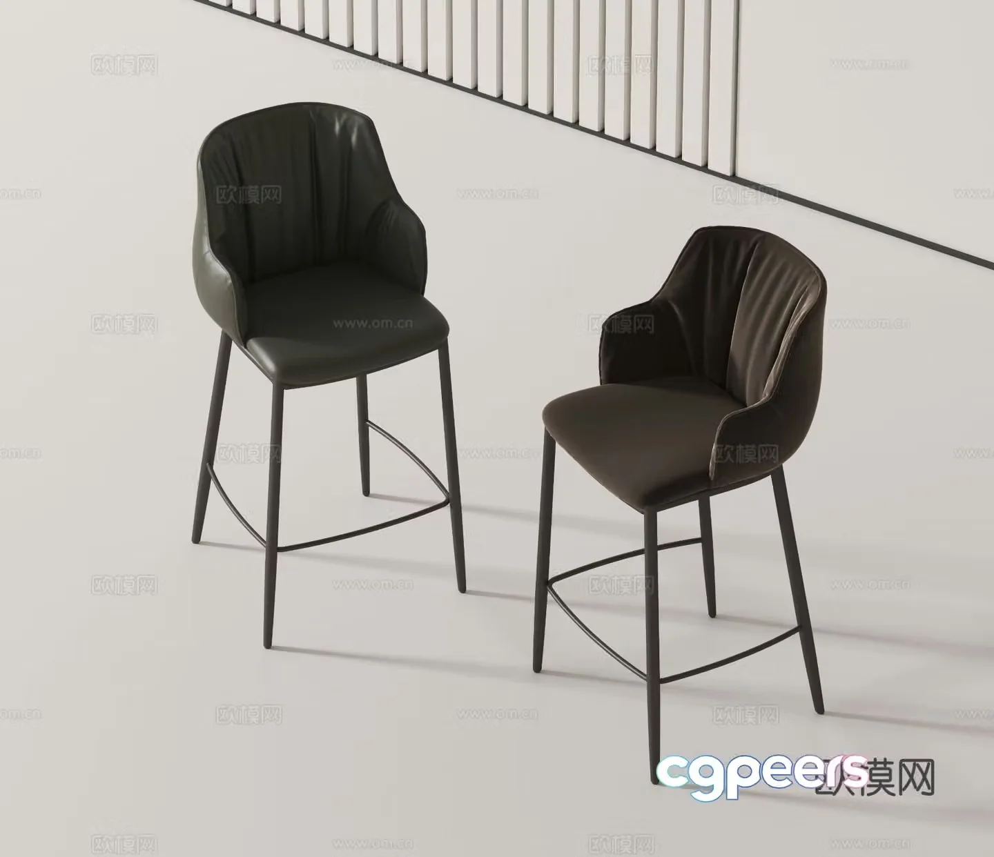 Modern bar stool bar stool high stool 3d model