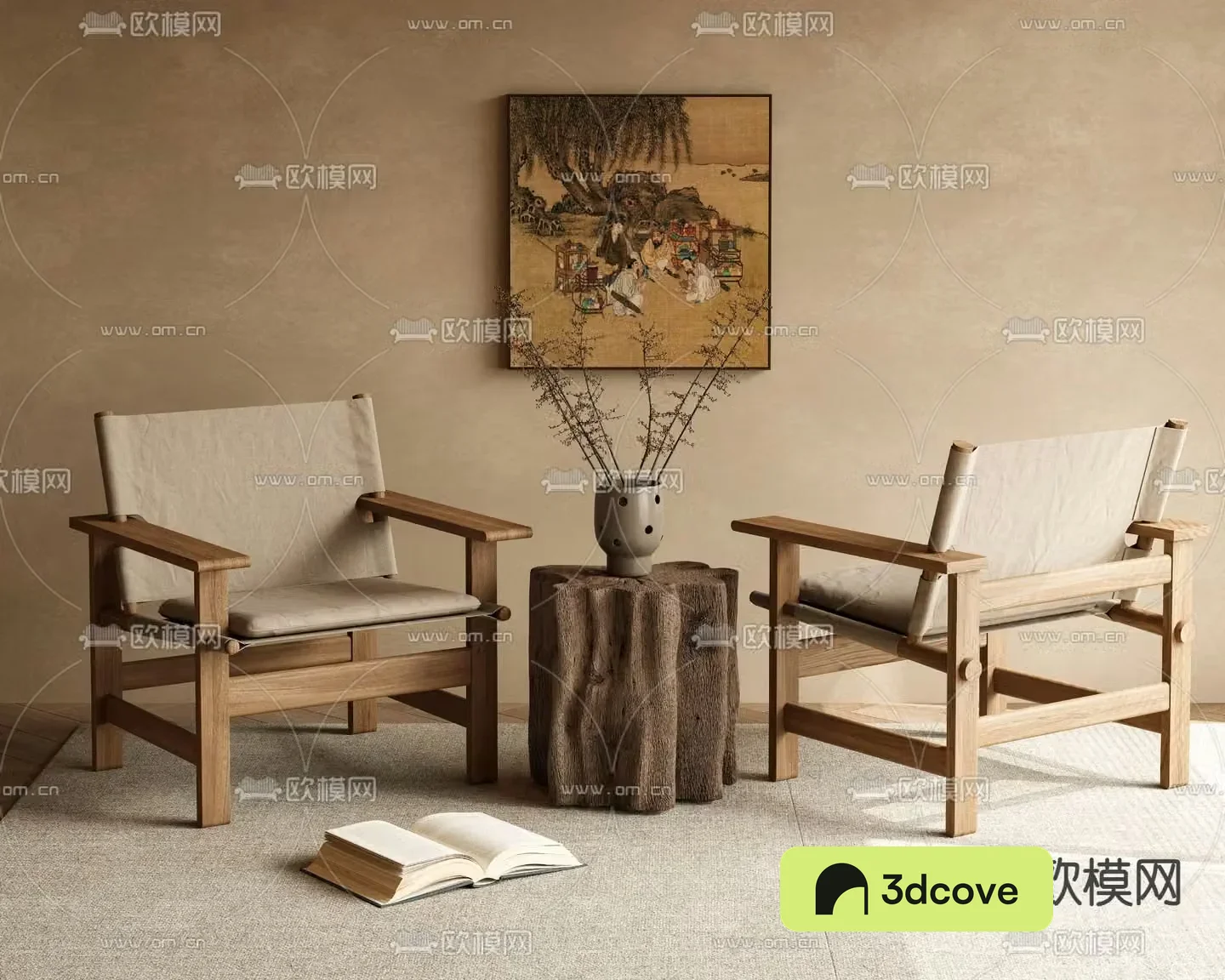 wabi-sabi armchair chair leisure chair