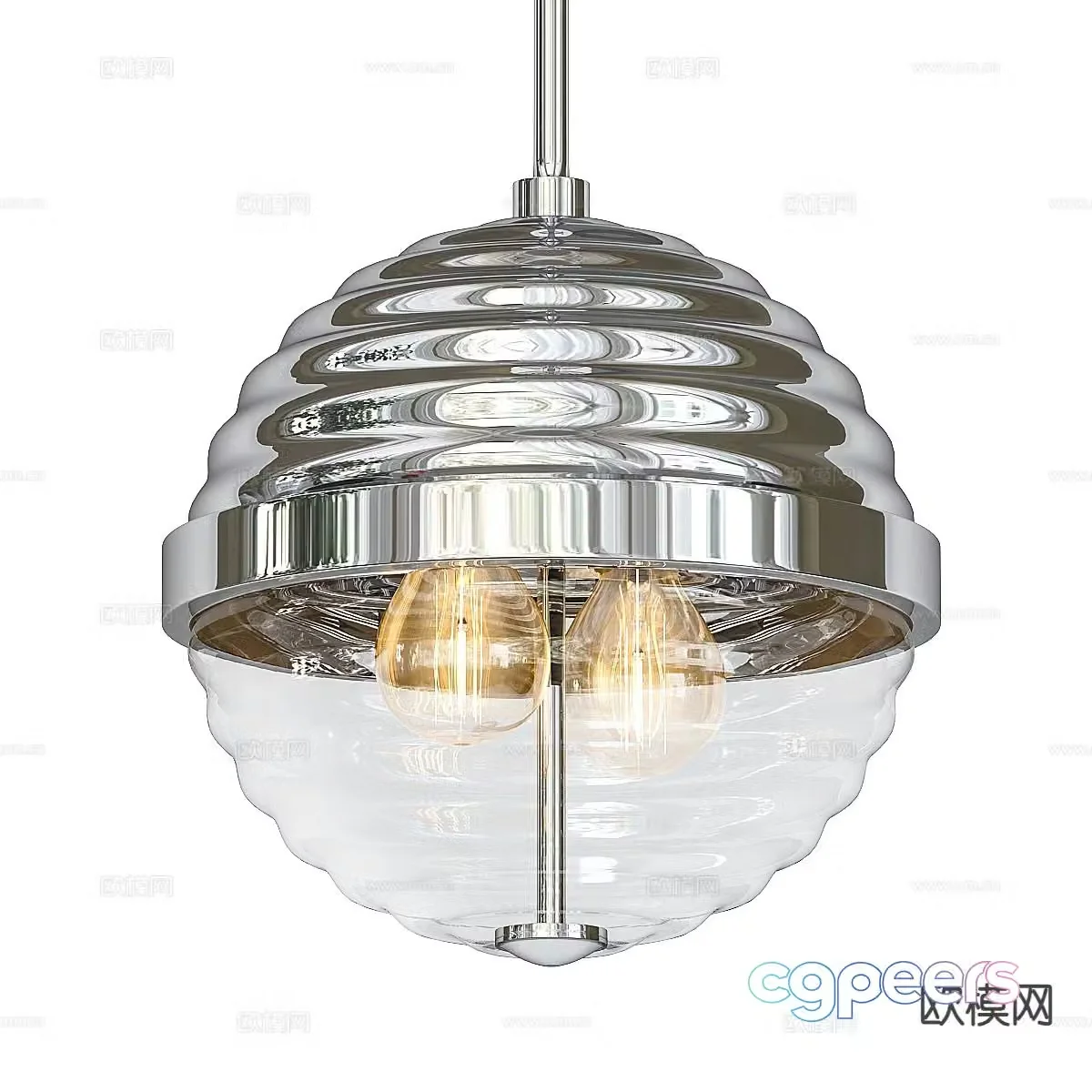 glass chandelier 3d model