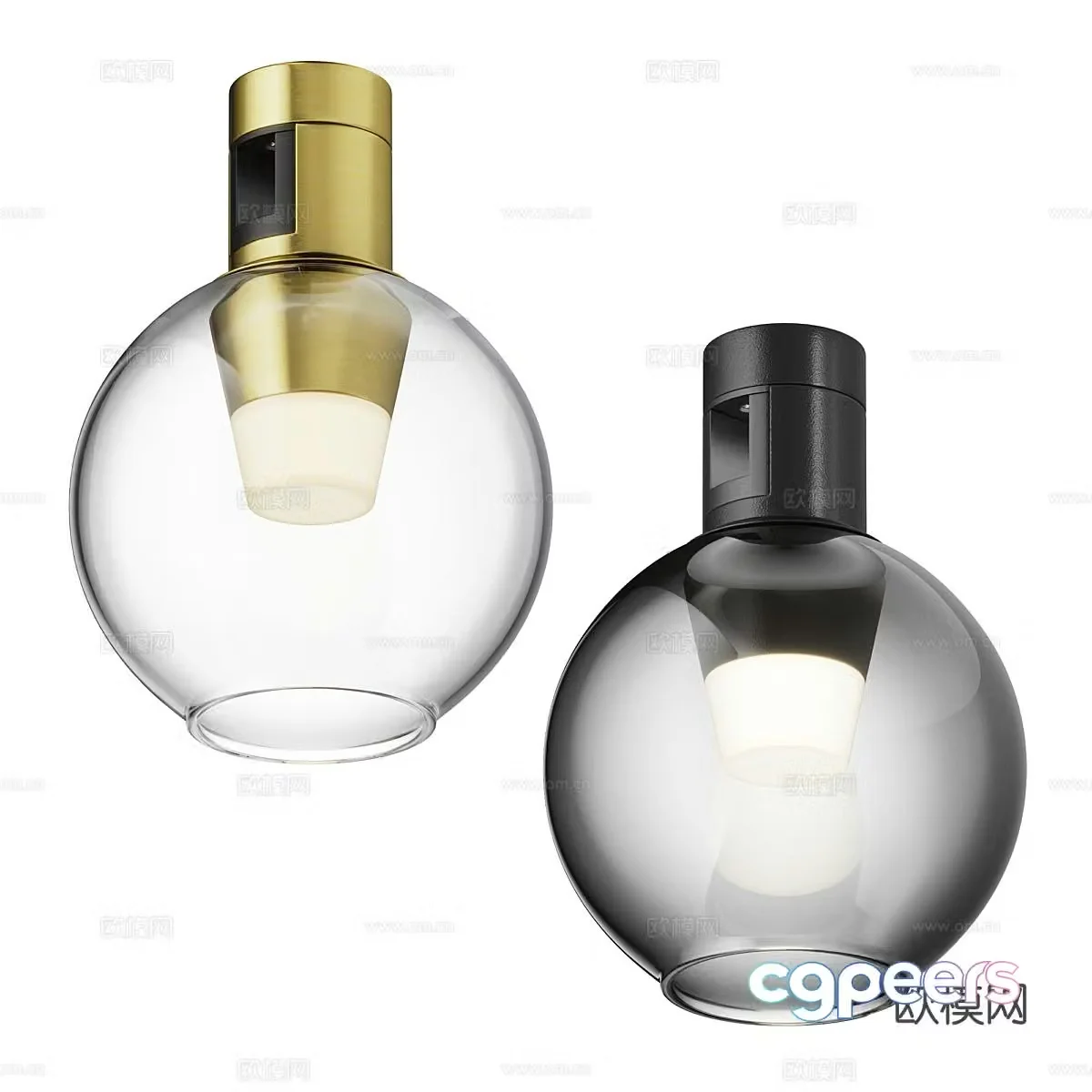 Glass downlight spotlight 3d model