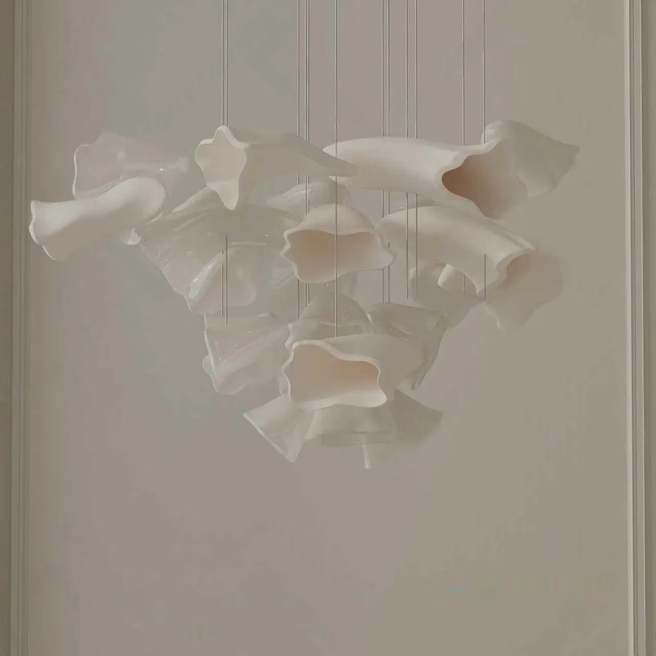 A White Abstract Chandelier 3D Model – 23410 – VRAY Render