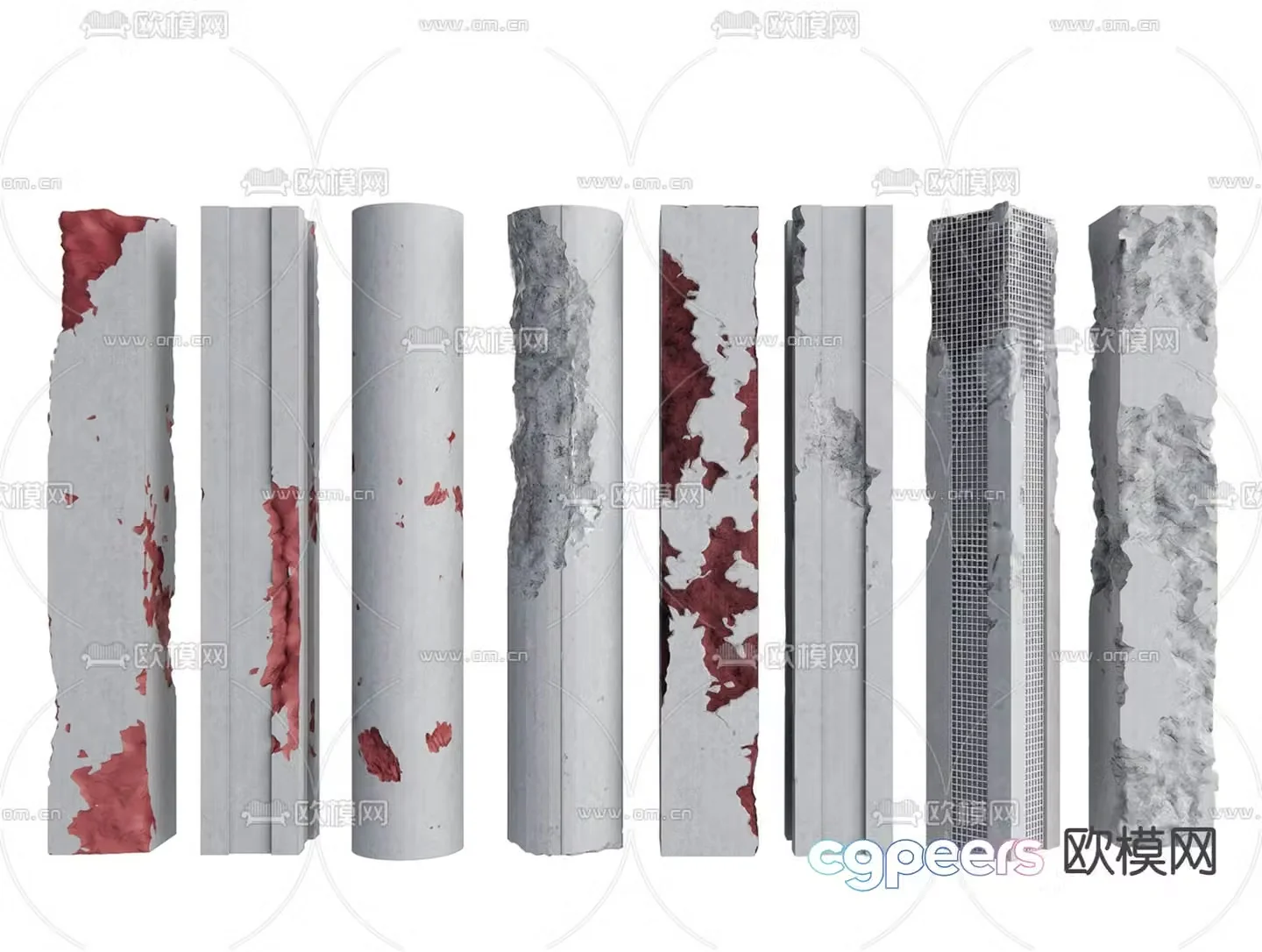 Concrete column 3d model