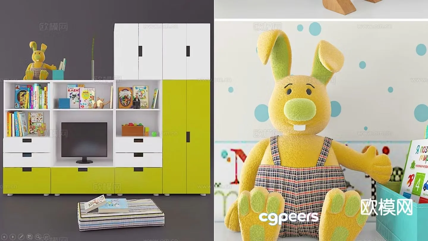IKEA children’s toy cabinet 3d model