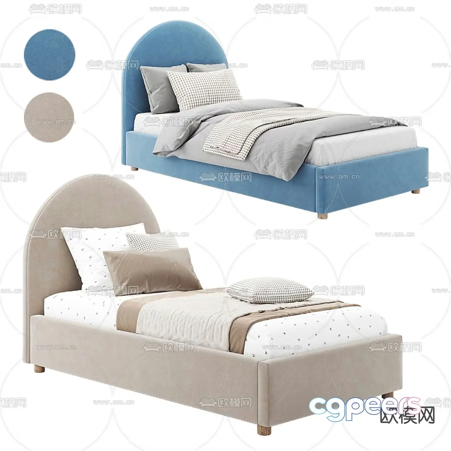 Single bed children’s bed child’s bed 3d model