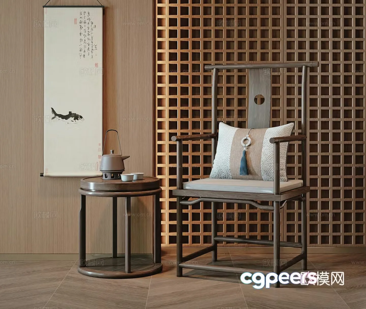 New Chinese chair 3d model