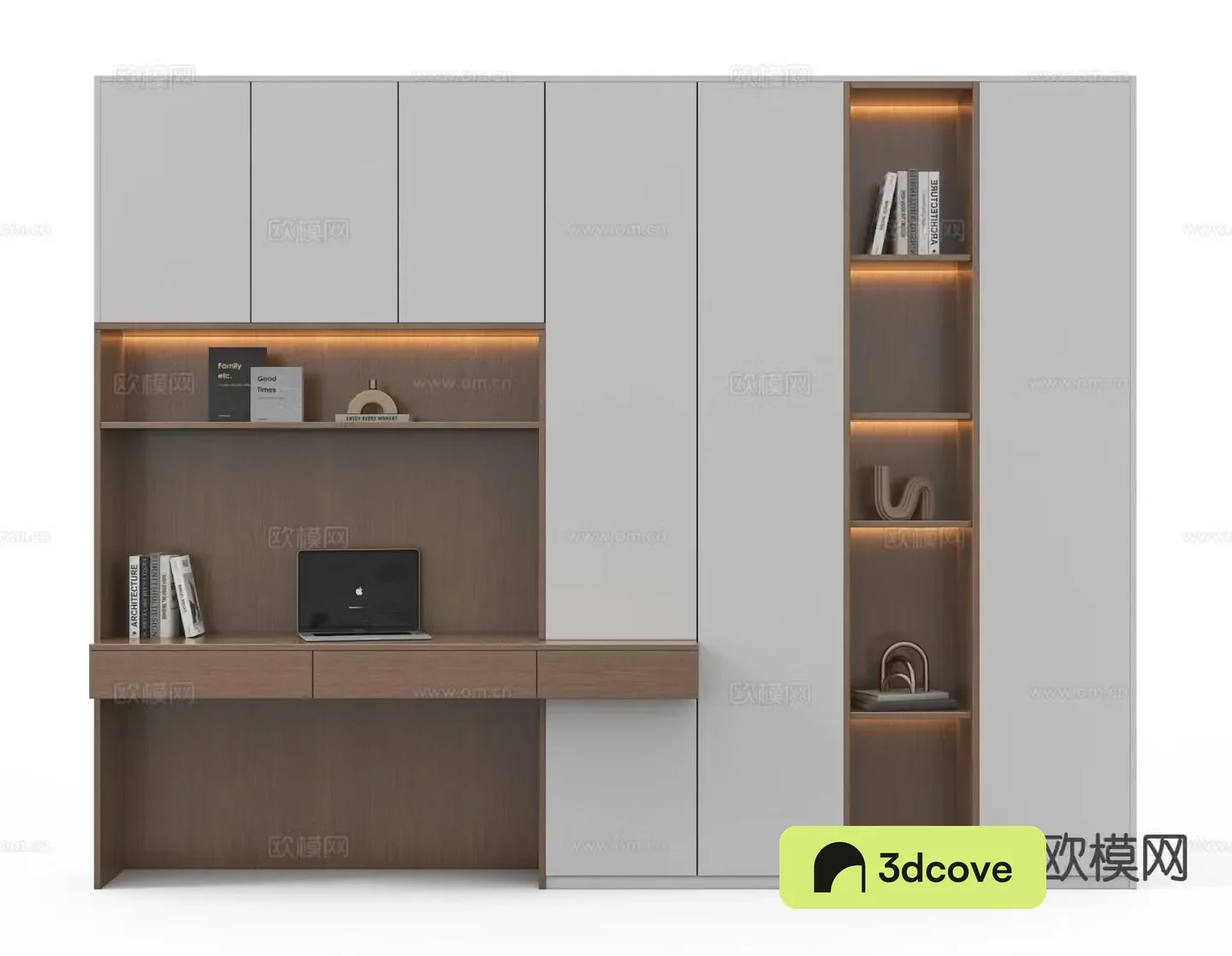 Medieval style bookcase integrated cabinet decorative cabinet