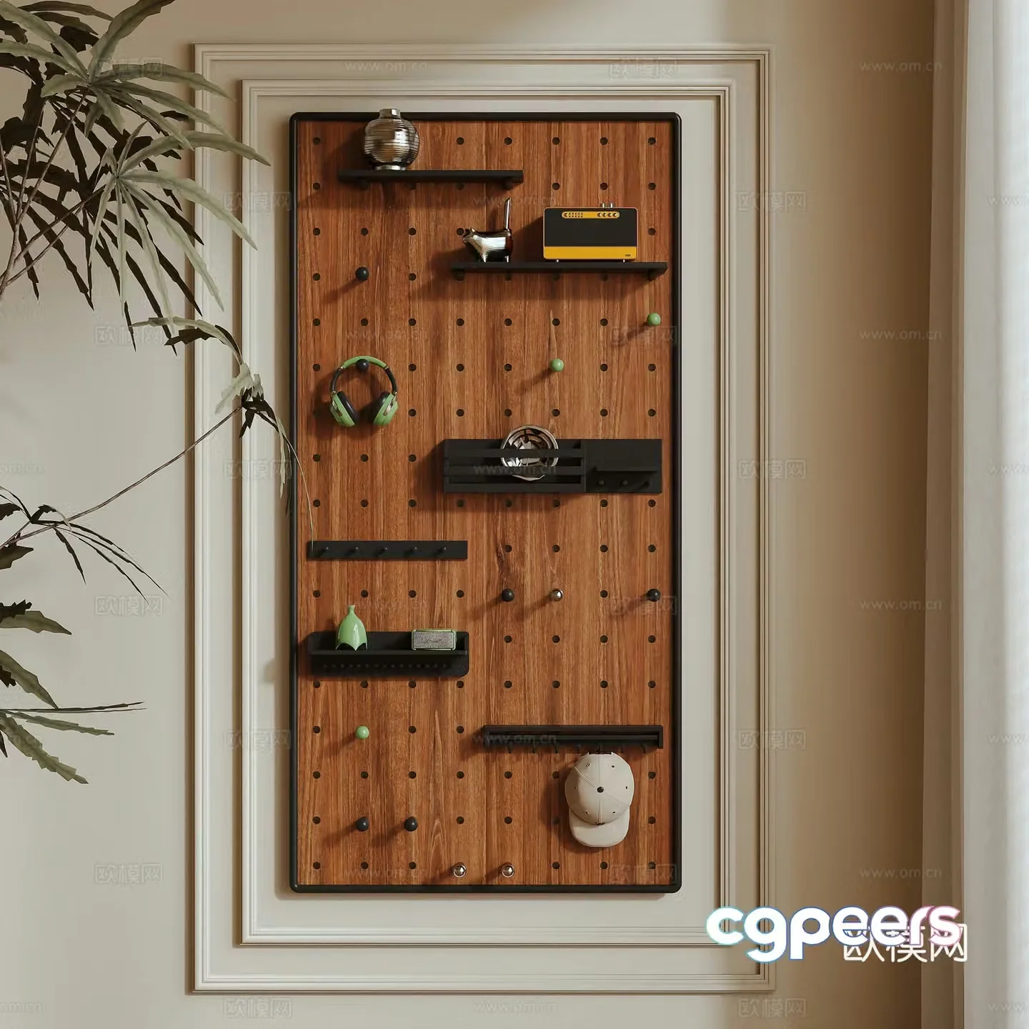 Middle-aged style shelf 3D model