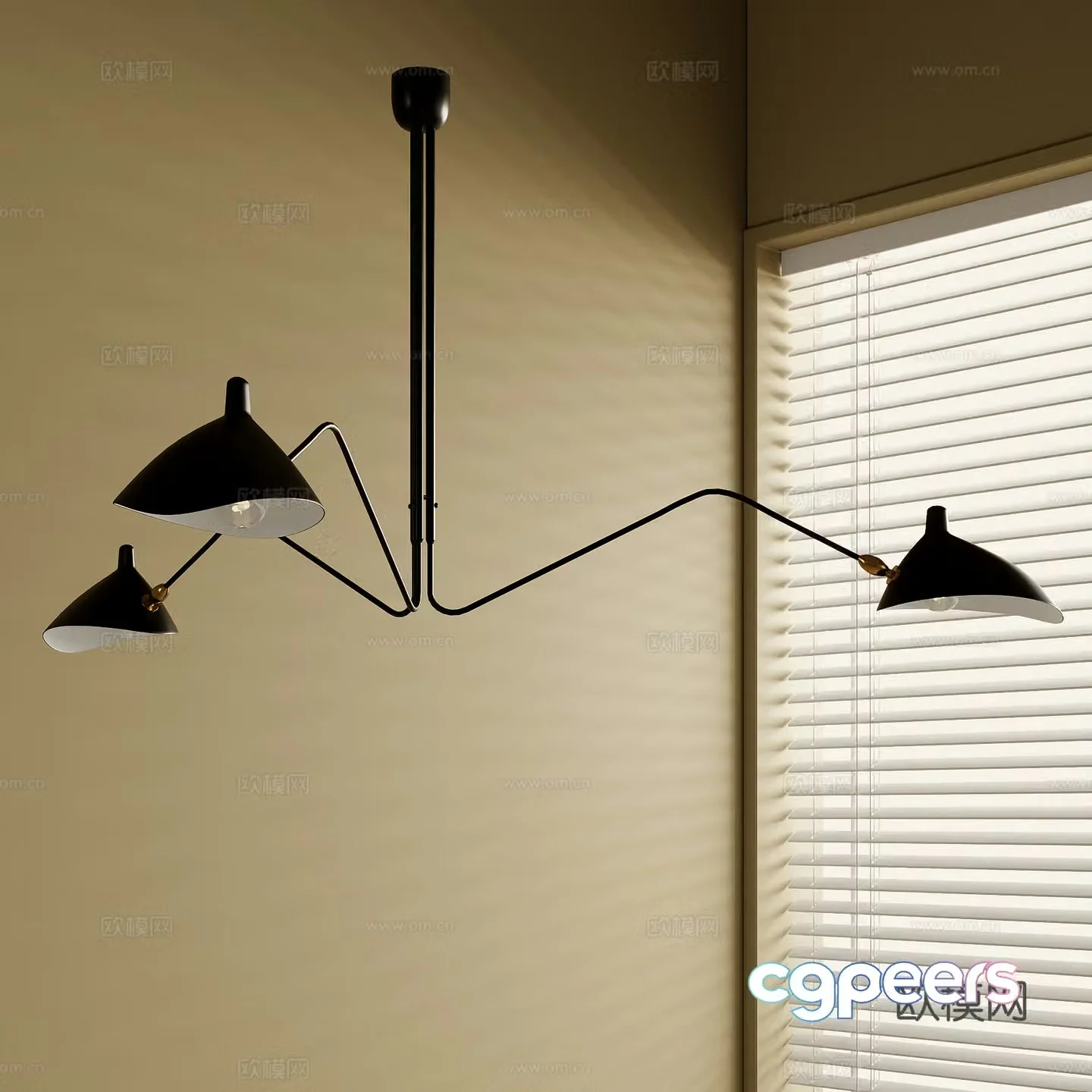 Modern chandelier 3d model