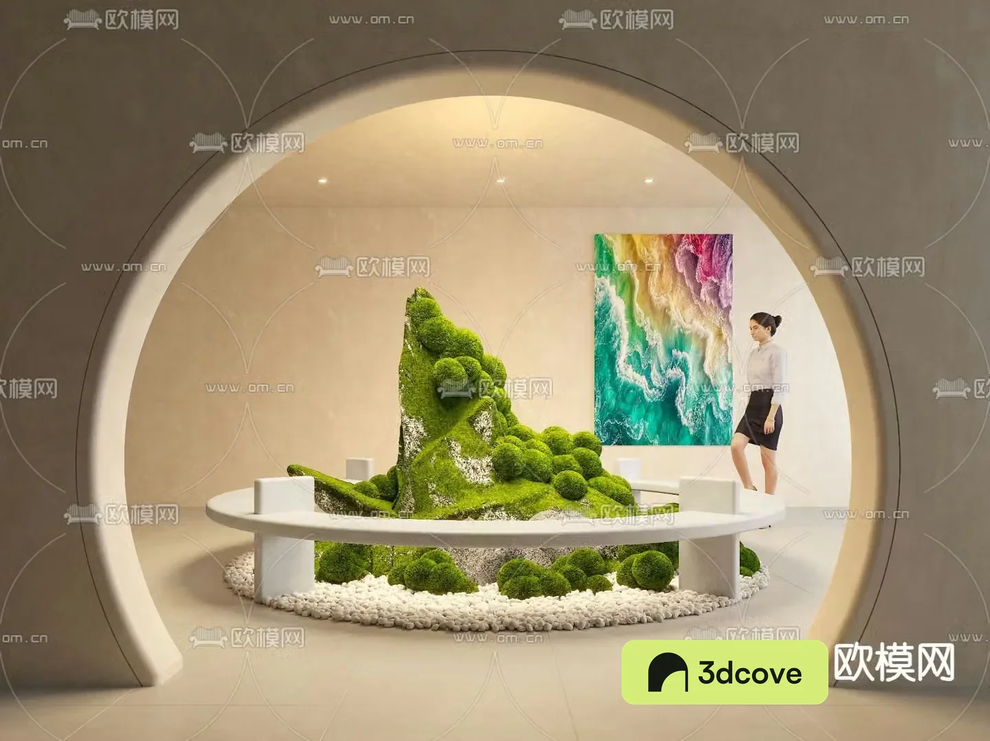 Indoor landscape plant landscaping