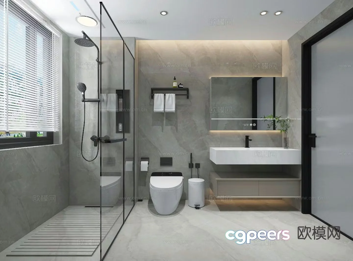 Modern bathroom bathroom 3d model