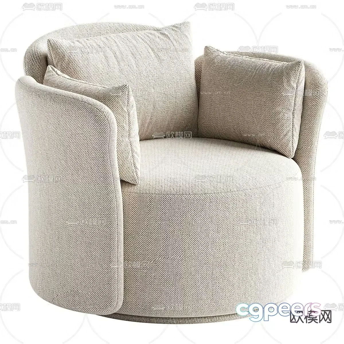 Modern single sofa 3d model